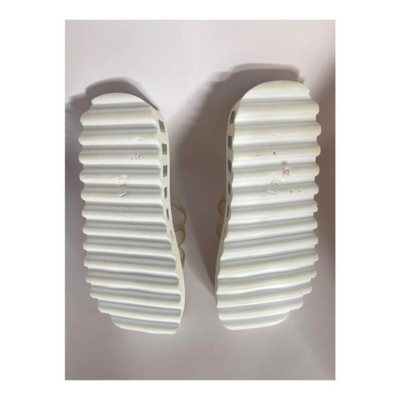 Vintage y2k 90s American Eagle Chunky Platform Wedges White Fruit  6 - Picture 6 of 9